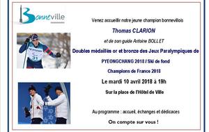 Cérémonie en l'honneur de Thomas Clarion et de son guide Antoine BOLLET