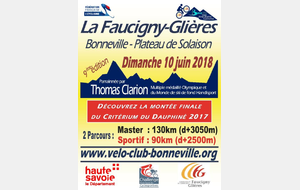 Bénévolat 9ème Faucigny-Glières - Dimanche 10 juin 2018